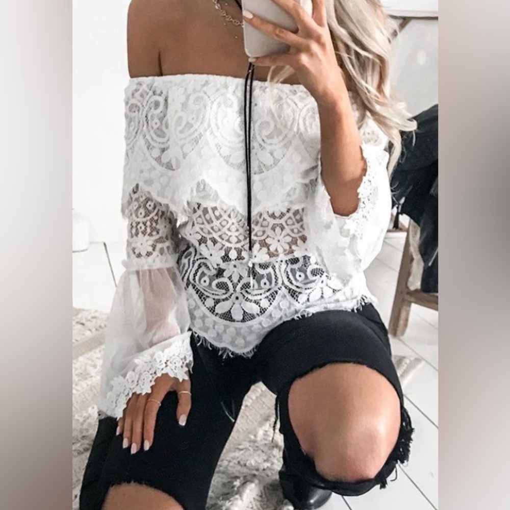 TwoSisters The Label Gypsy Top in White NWT
